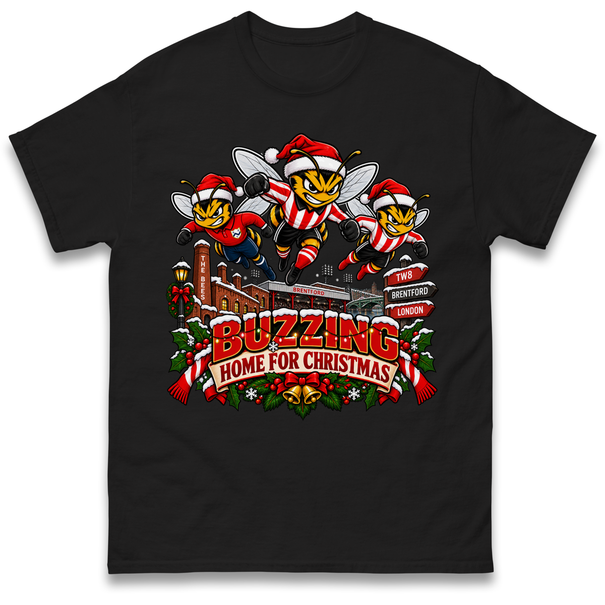 Brentford Football Christmas T-Shirt