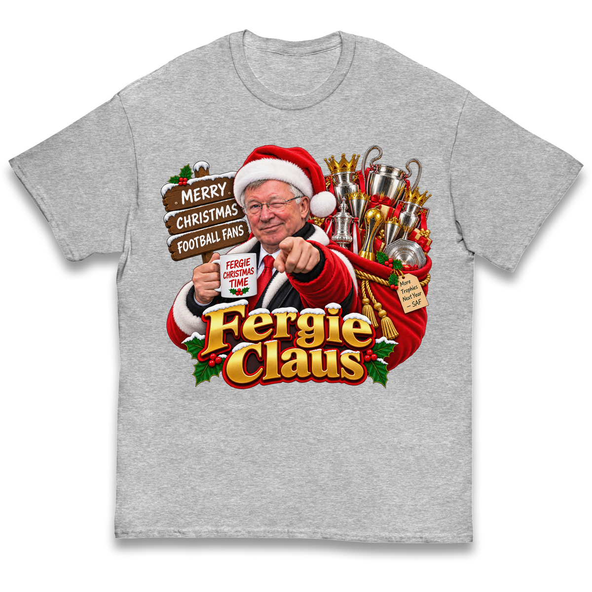 Man United Christmas Kids T-Shirt