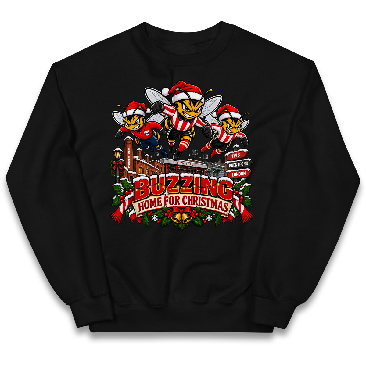Brentford Football Christmas Kids Jumper