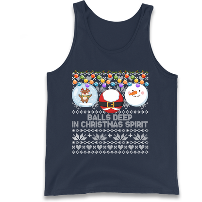 Balls Deep in Christmas Spirit Christmas Jumper Tank Top