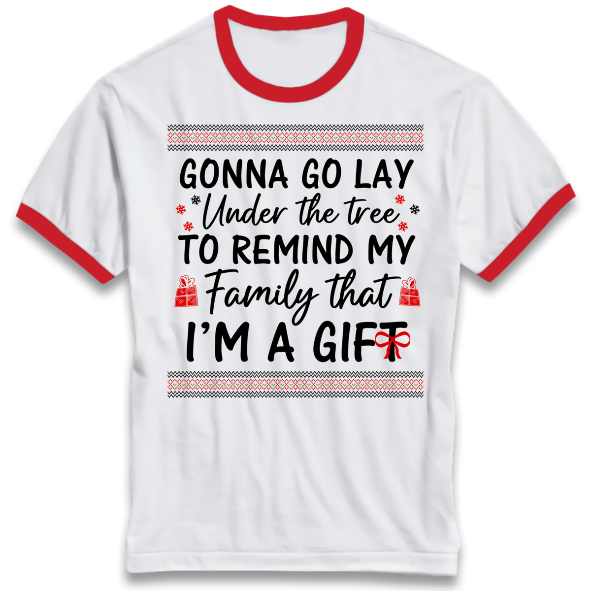 Christmas jumper Ringer T-Shirt