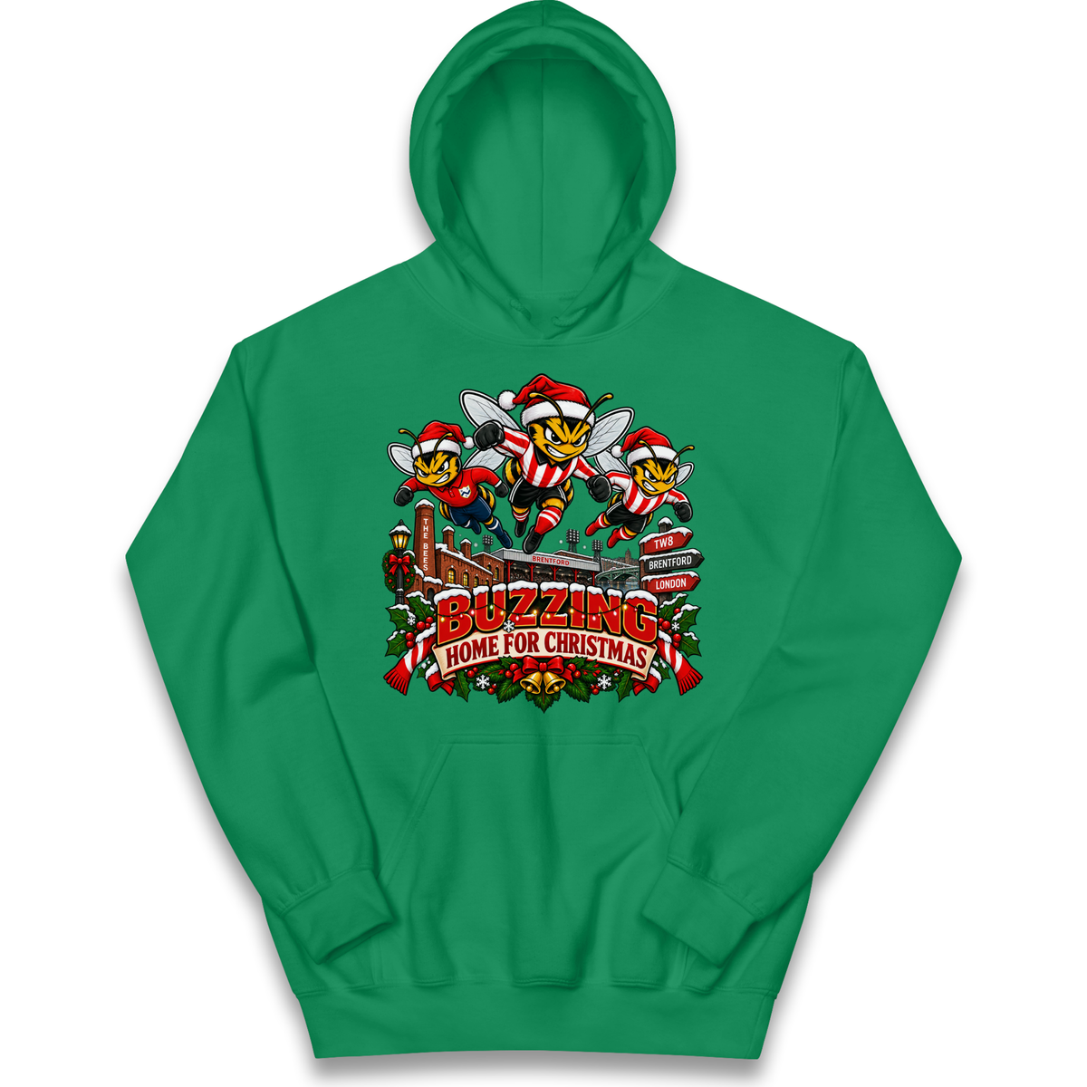 Brentford Football Christmas Kids Hoodie
