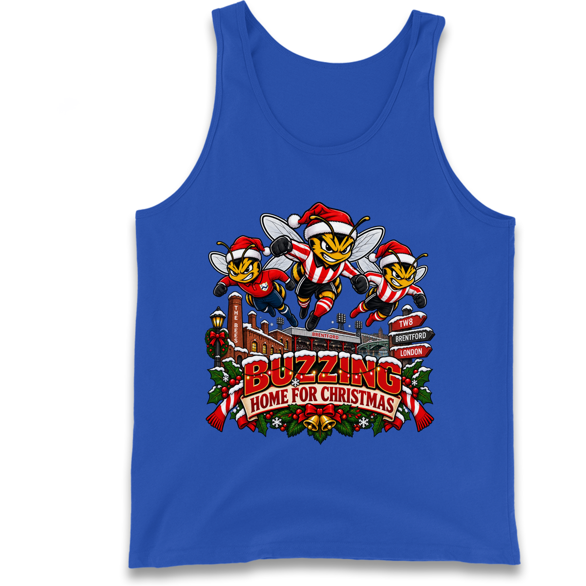 Brentford Football Christmas Tank Top