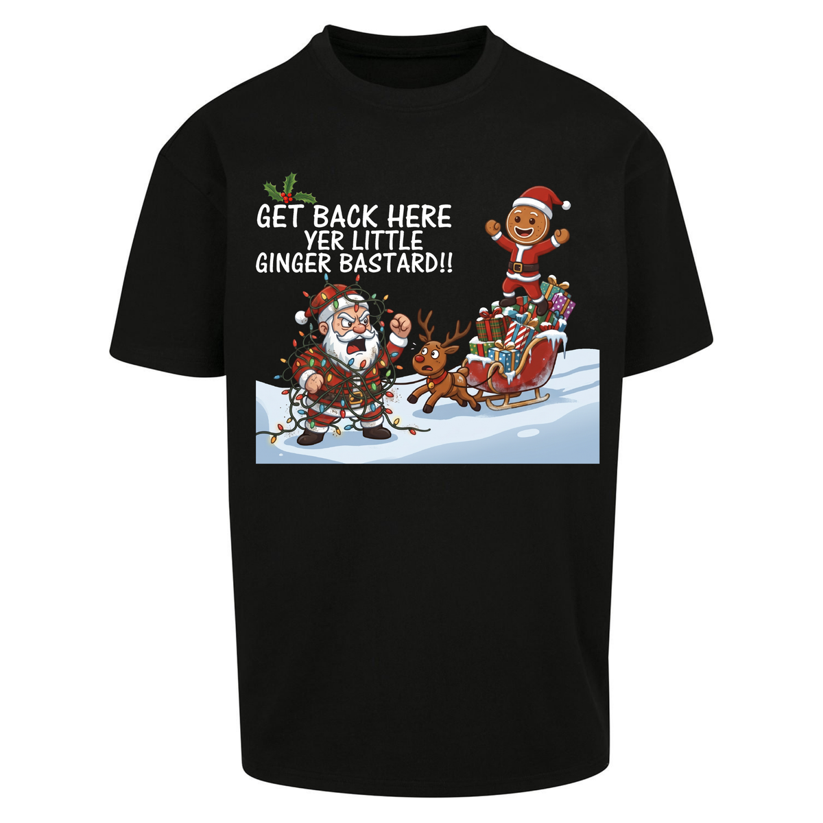 santa joke graphic Oversized T-Shirt