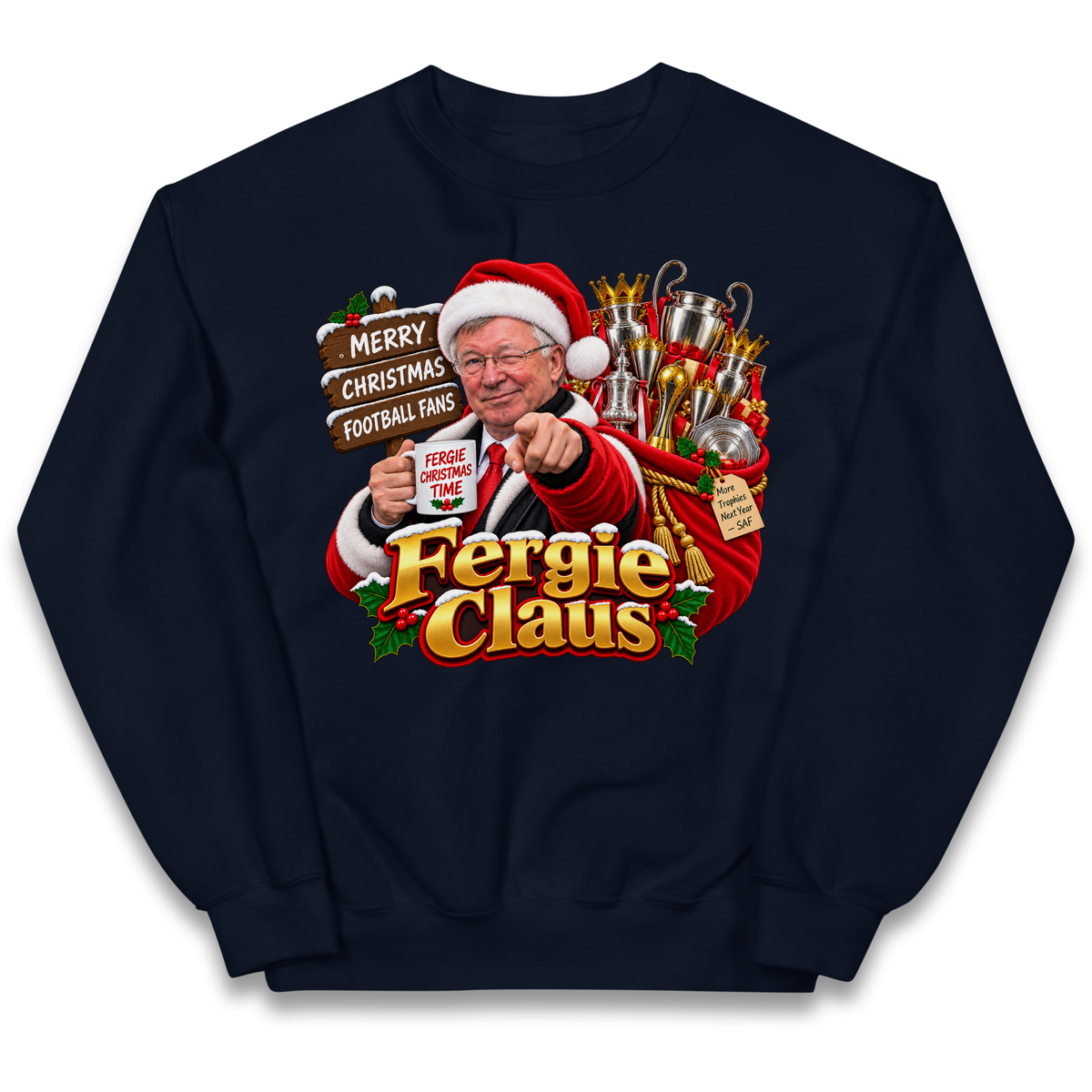 Man United Christmas Kids Jumper