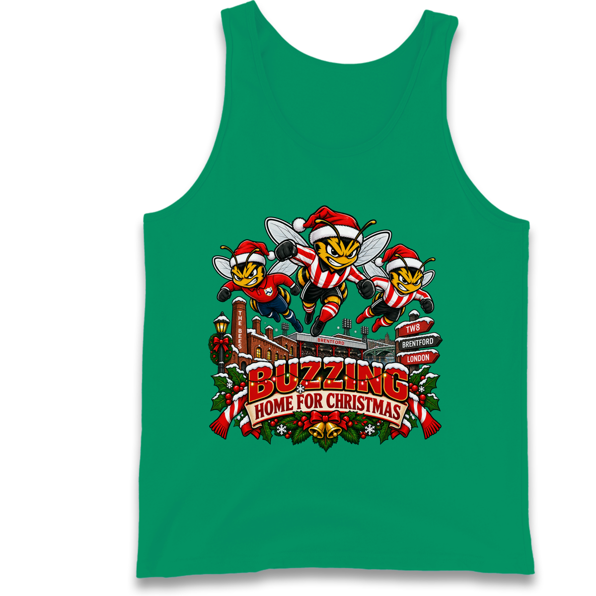 Brentford Football Christmas Tank Top