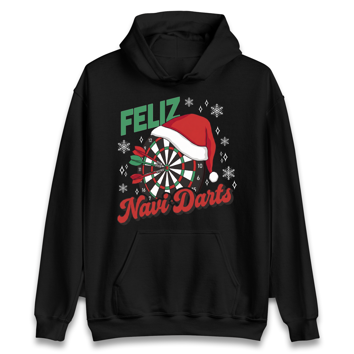 Feliz Navidarts Adult Hoodie - Festive Darts Gift
