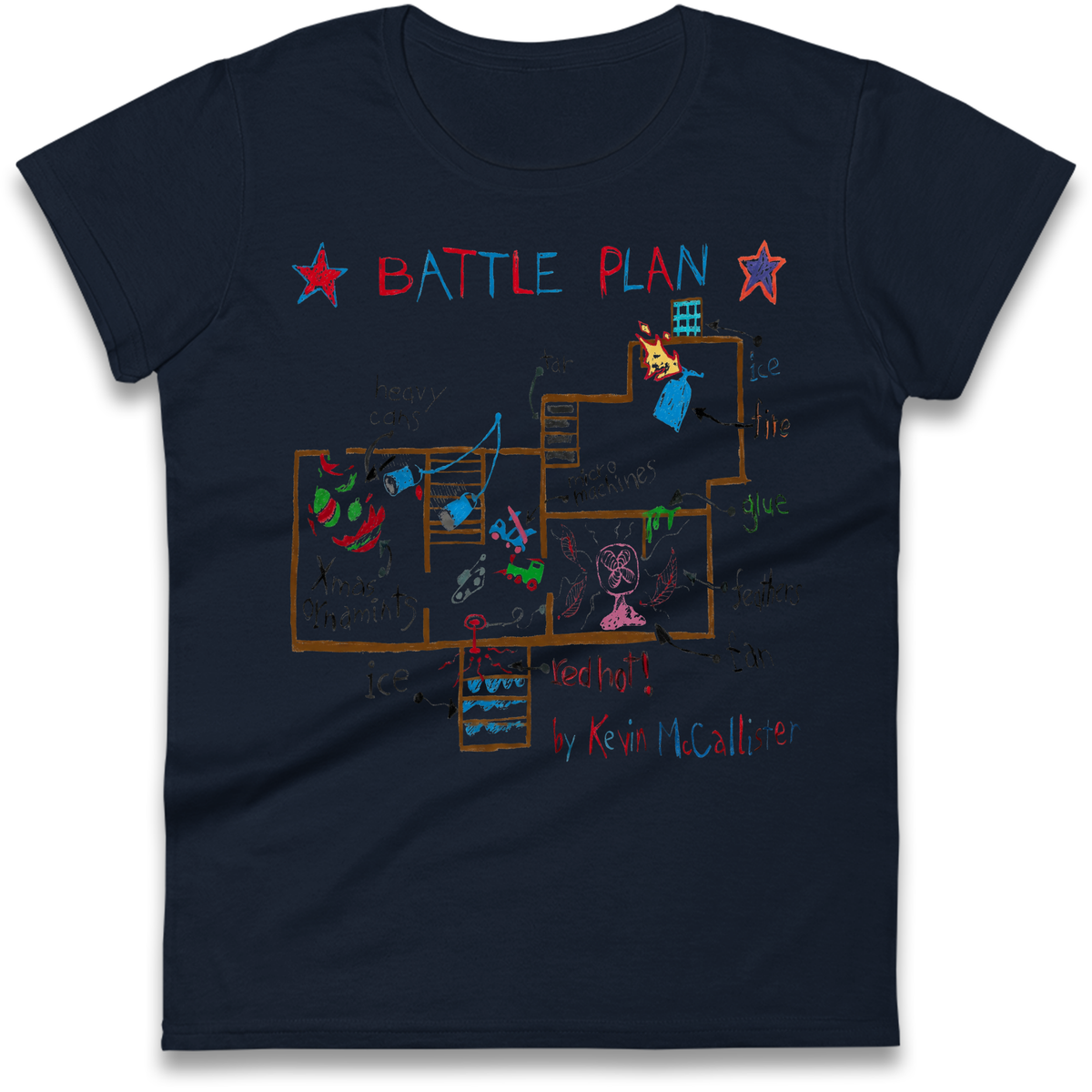 home alone battle plan Ladies T-Shirt