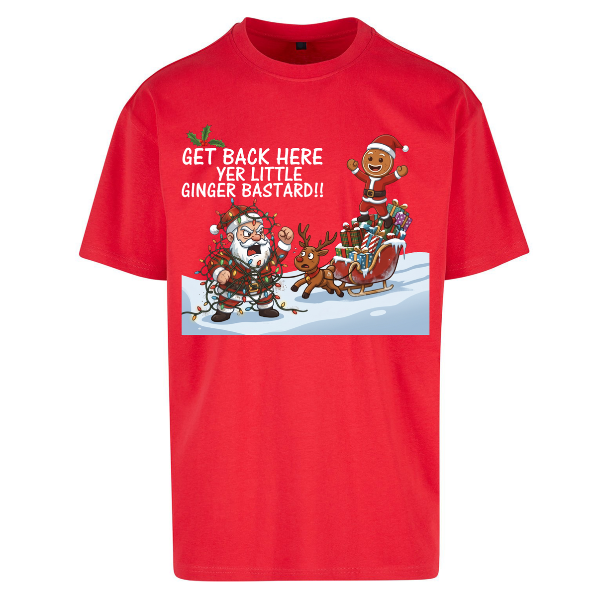 santa joke graphic Oversized T-Shirt