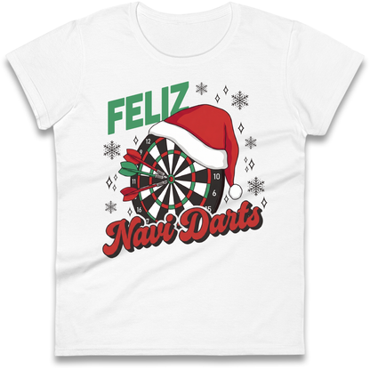 Feliz Navidarts Ladies T-Shirt - Christmas Darts Gift
