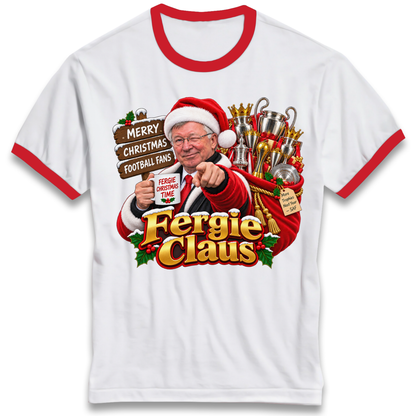 Man United Christmas Ringer T-Shirt