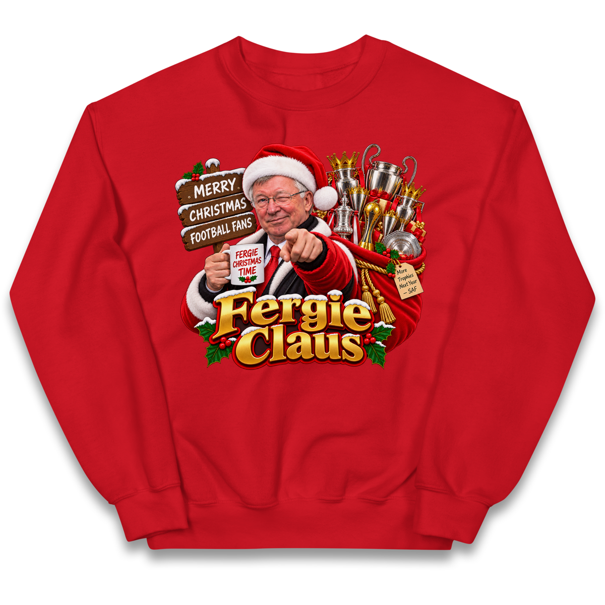 Man United Christmas Kids Jumper