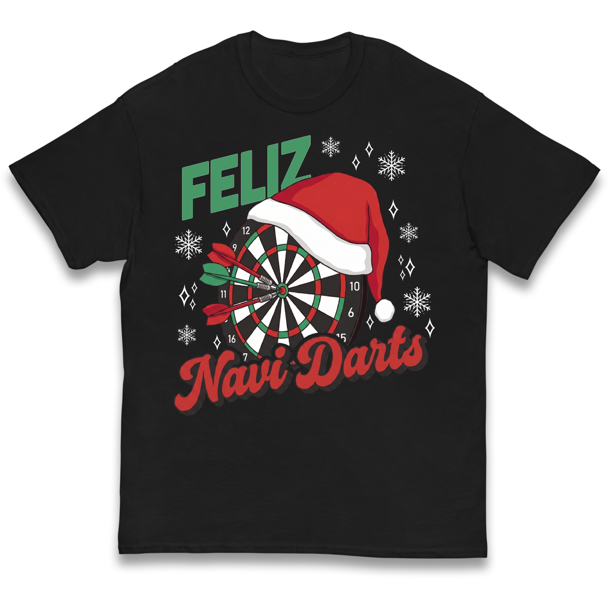 Feliz Navidarts Kids T-Shirt - Festive Darts Design