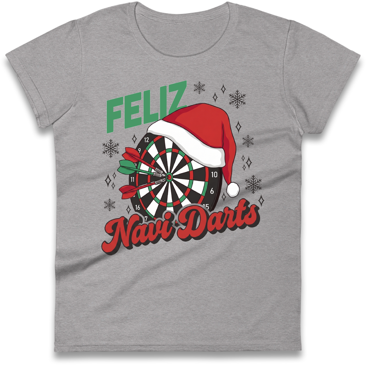 Feliz Navidarts Ladies T-Shirt - Christmas Darts Gift