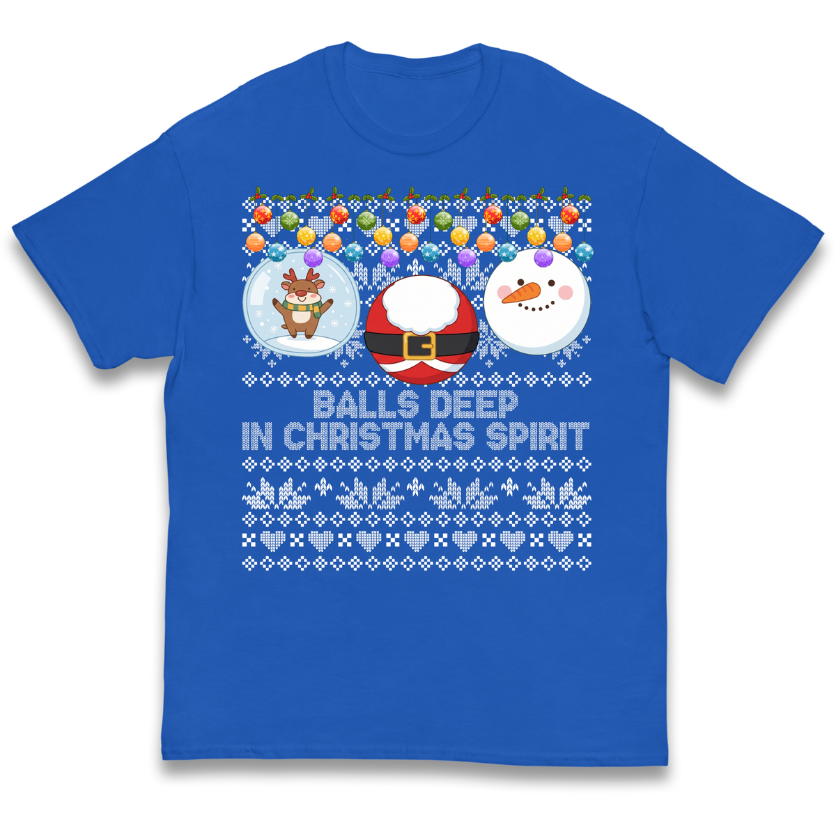 Balls Deep in Christmas Spirit Christmas Jumper Kids T-Shirt