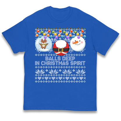 Balls Deep in Christmas Spirit Christmas Jumper Kids T-Shirt