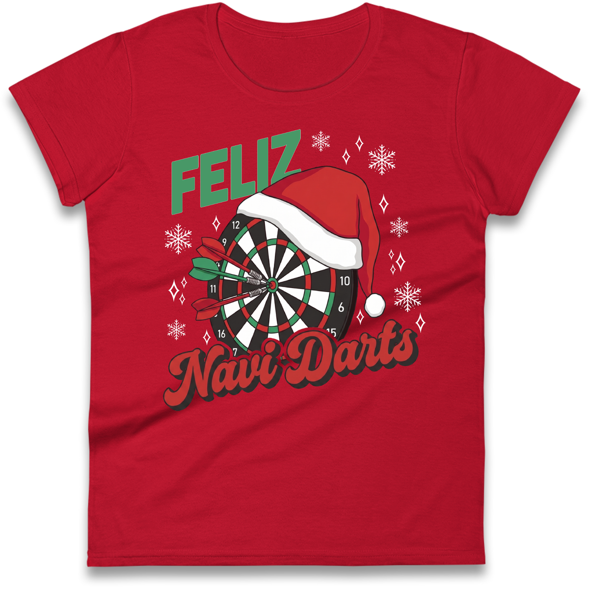 Feliz Navidarts Ladies T-Shirt - Christmas Darts Gift