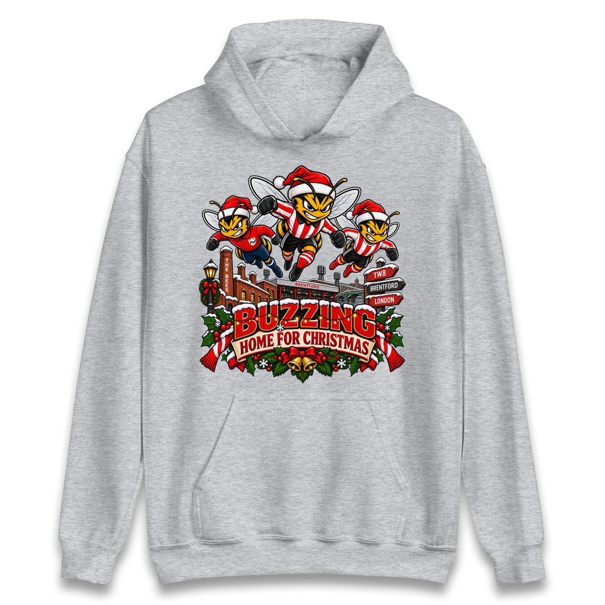 Brentford Football Christmas Hoodie