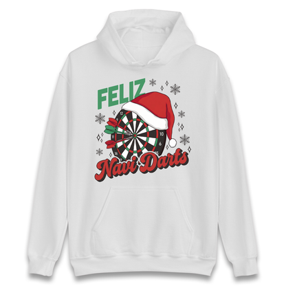 Feliz Navidarts Adult Hoodie - Festive Darts Gift