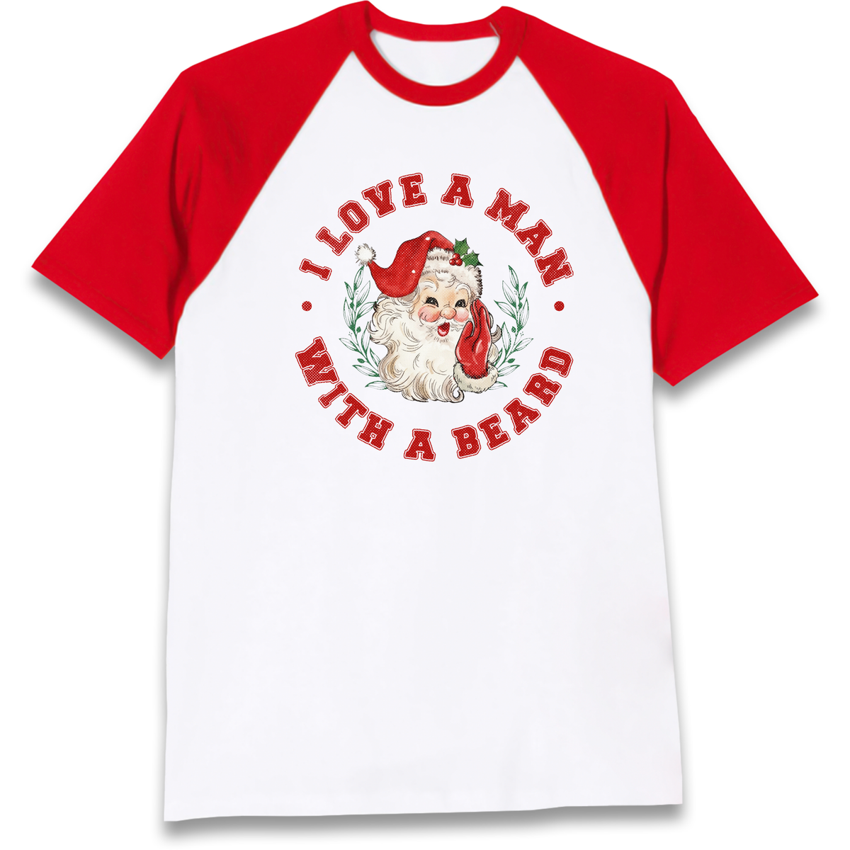 I Love A Man With A Beard Raglan T-Shirt