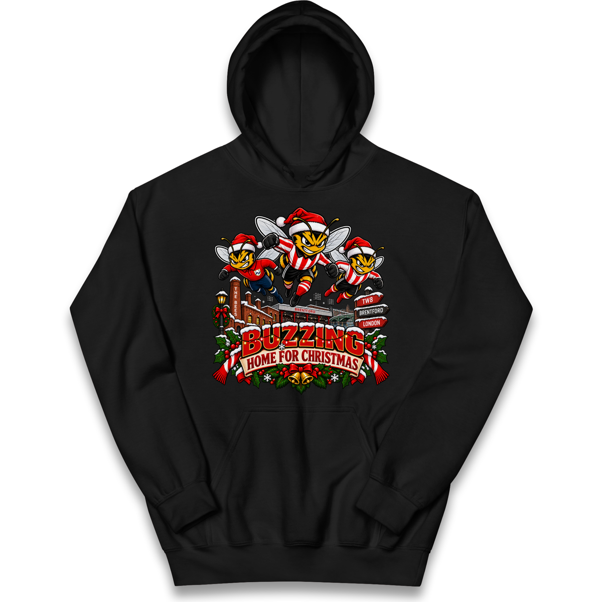 Brentford Football Christmas Kids Hoodie