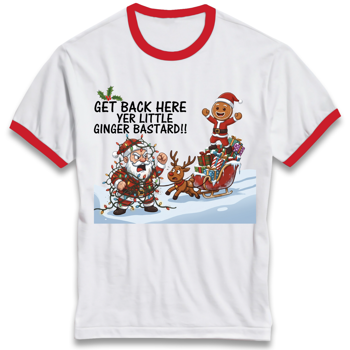 Christmas jumper Ringer T-Shirt