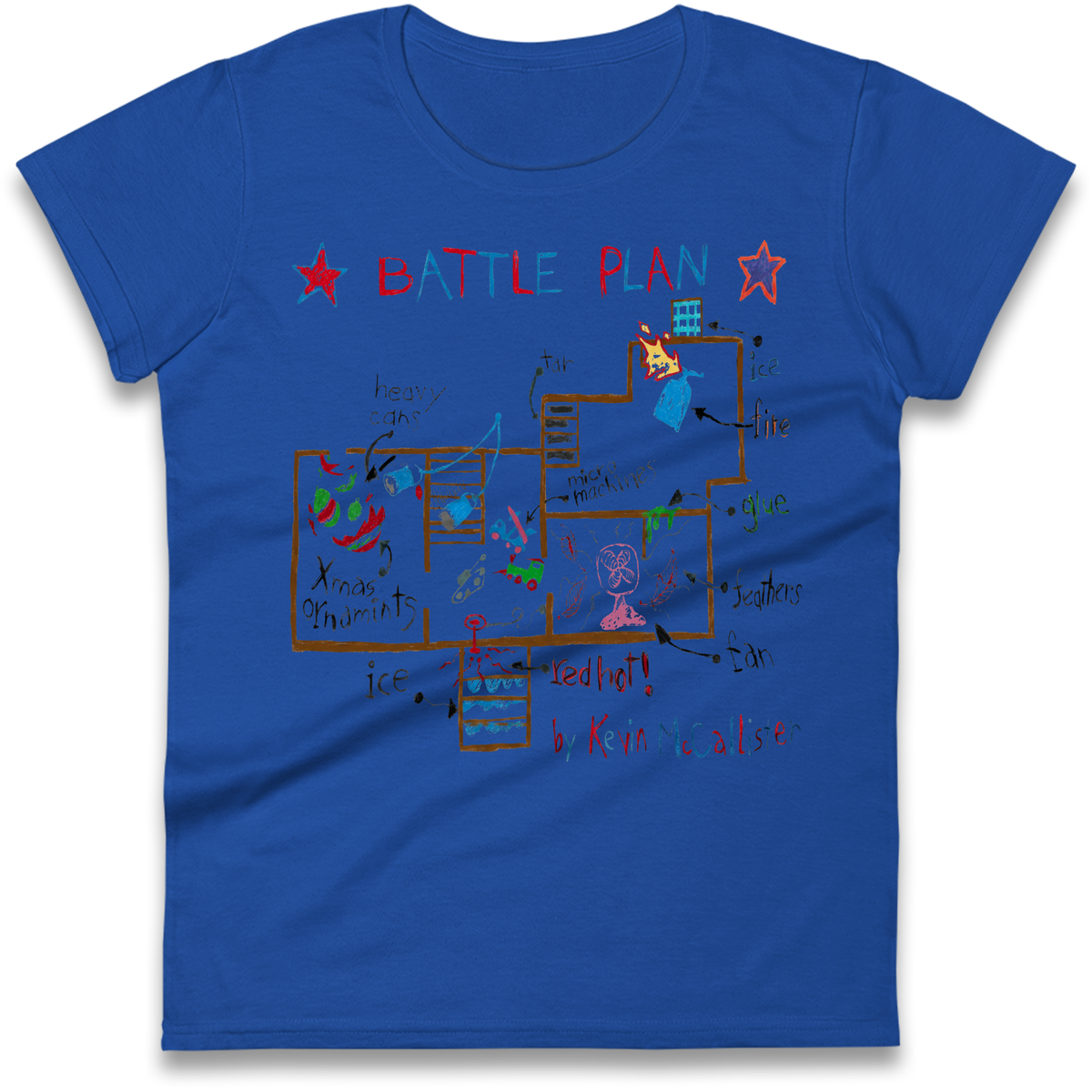 home alone battle plan Ladies T-Shirt