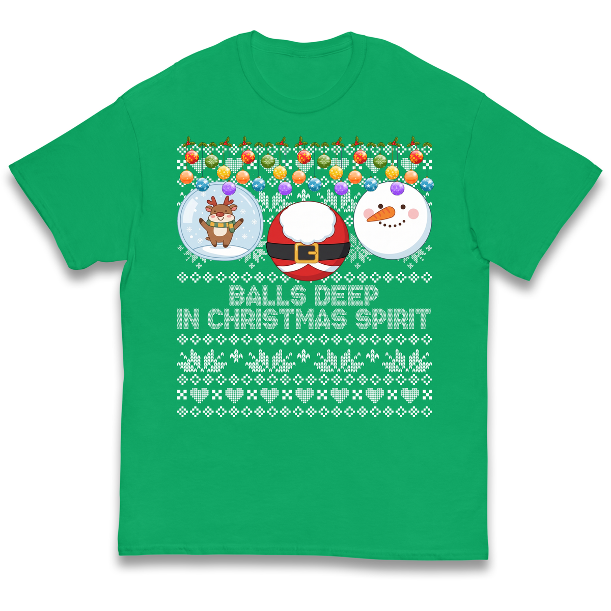 Balls Deep in Christmas Spirit Christmas Jumper Kids T-Shirt