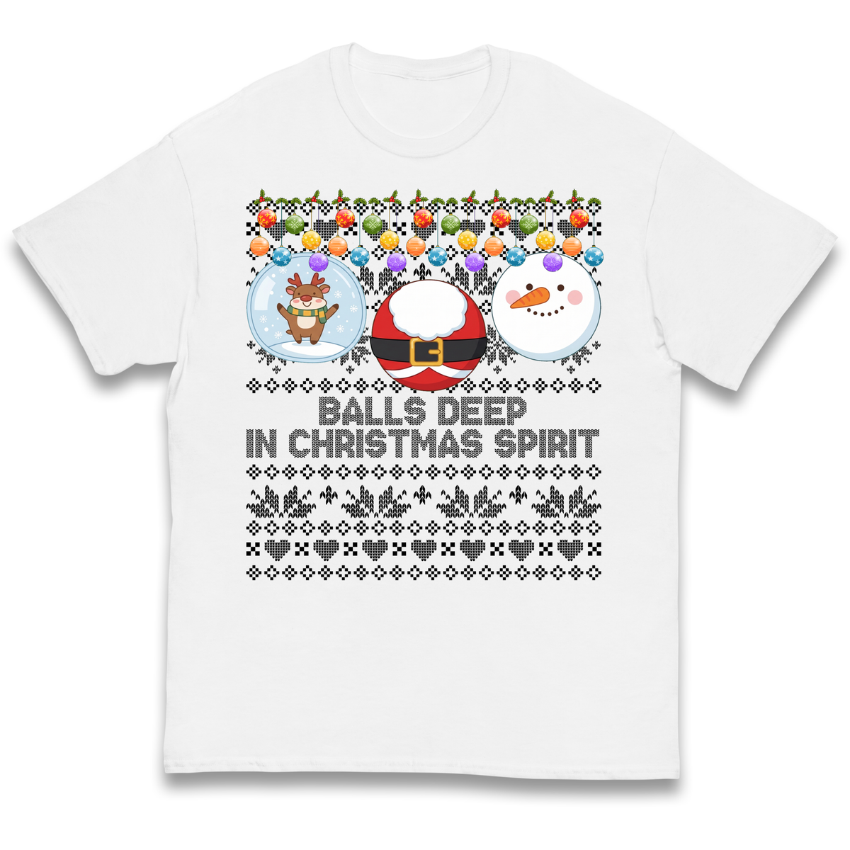 Balls Deep in Christmas Spirit Christmas Jumper Kids T-Shirt