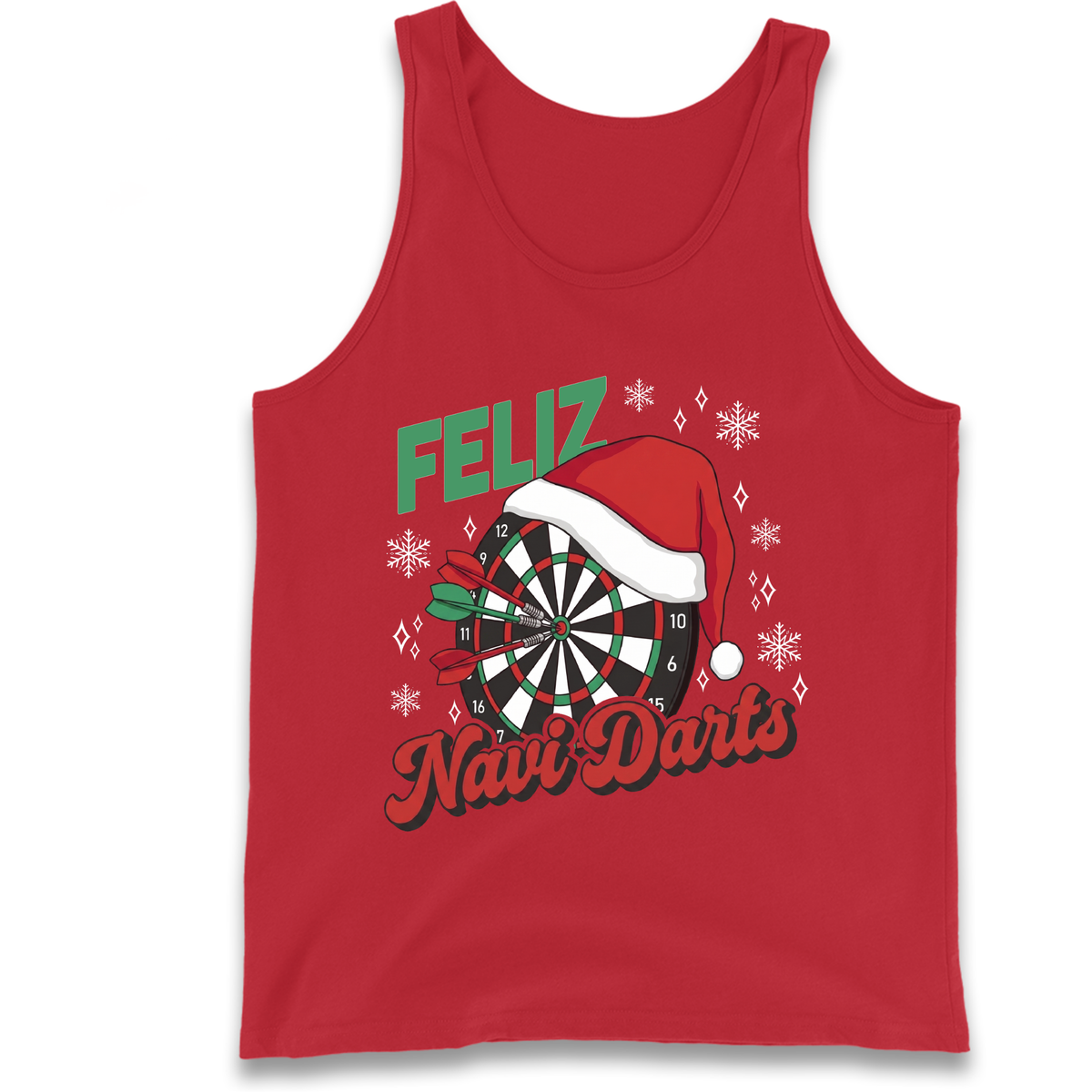 Feliz Navidarts Tank Top - Christmas Darts Design