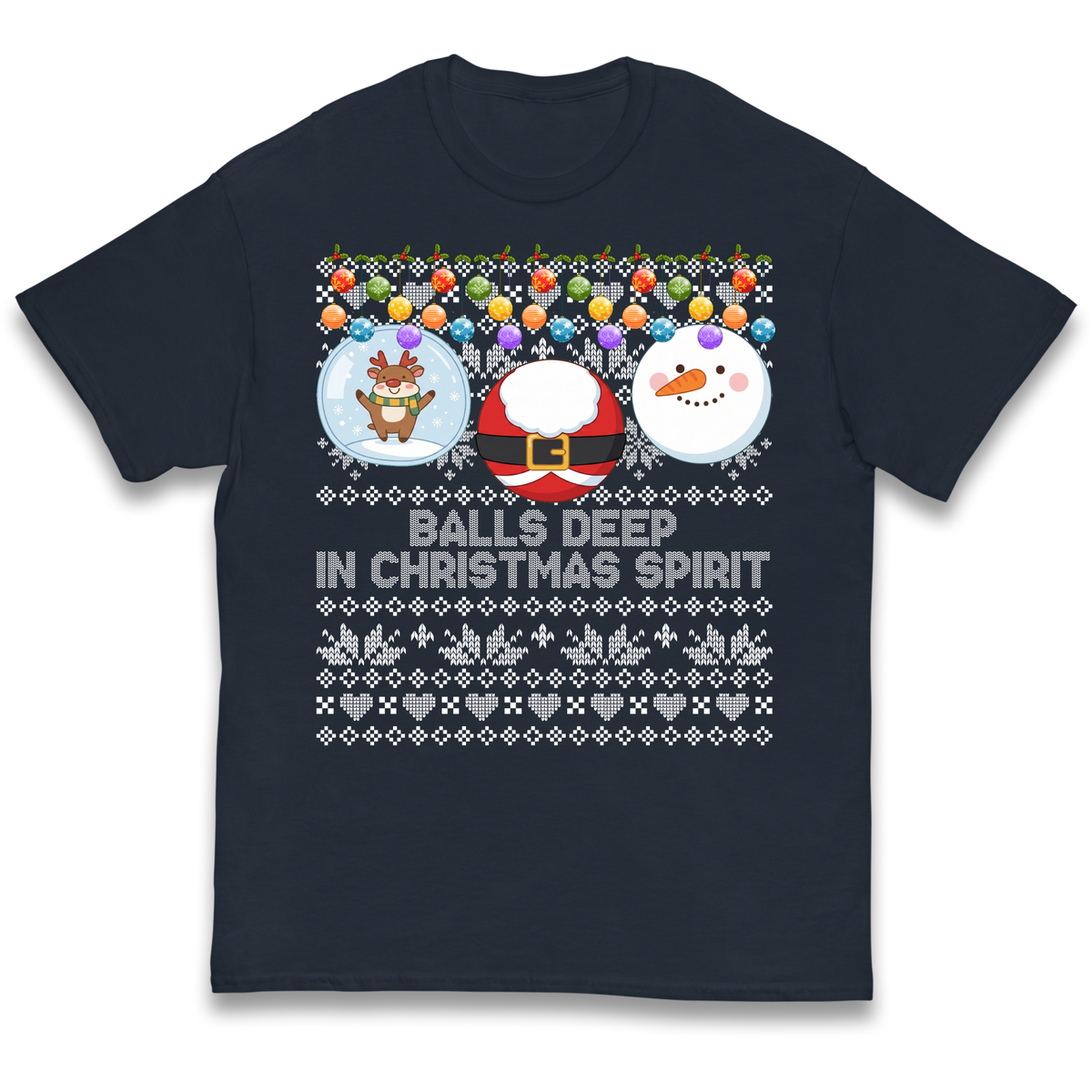 Balls Deep in Christmas Spirit Christmas Jumper Kids T-Shirt