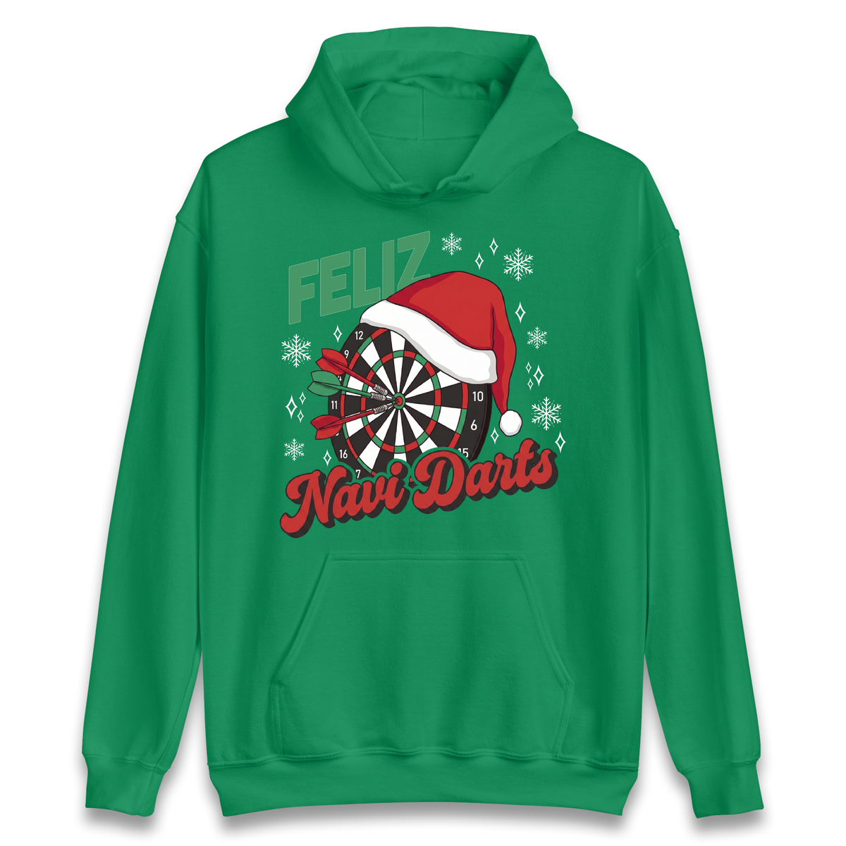 Feliz Navidarts Adult Hoodie - Festive Darts Gift