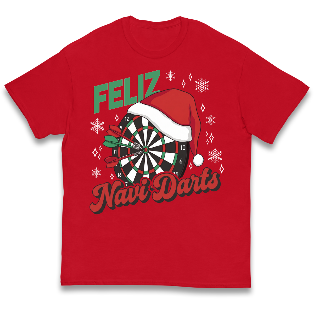 Feliz Navidarts Kids T-Shirt - Festive Darts Design
