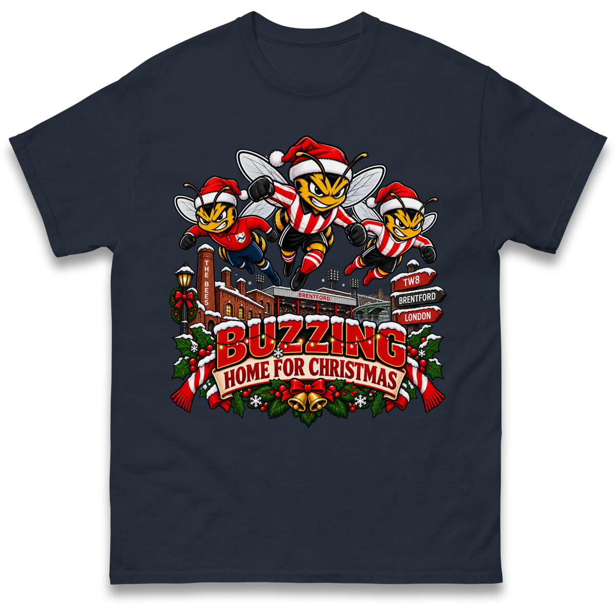 Brentford Football Christmas T-Shirt