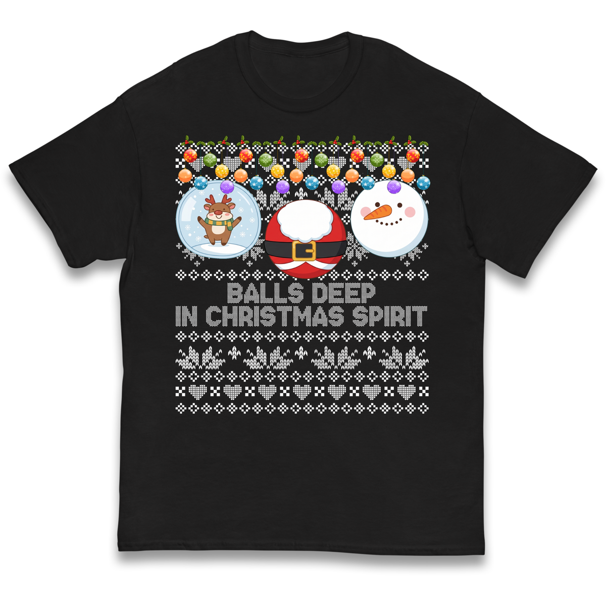 Balls Deep in Christmas Spirit Christmas Jumper Kids T-Shirt