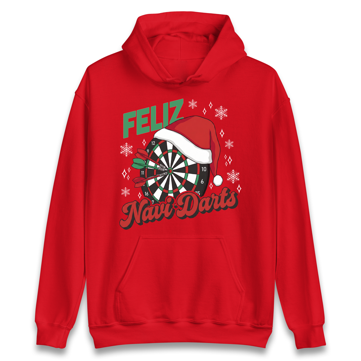 Feliz Navidarts Adult Hoodie - Festive Darts Gift