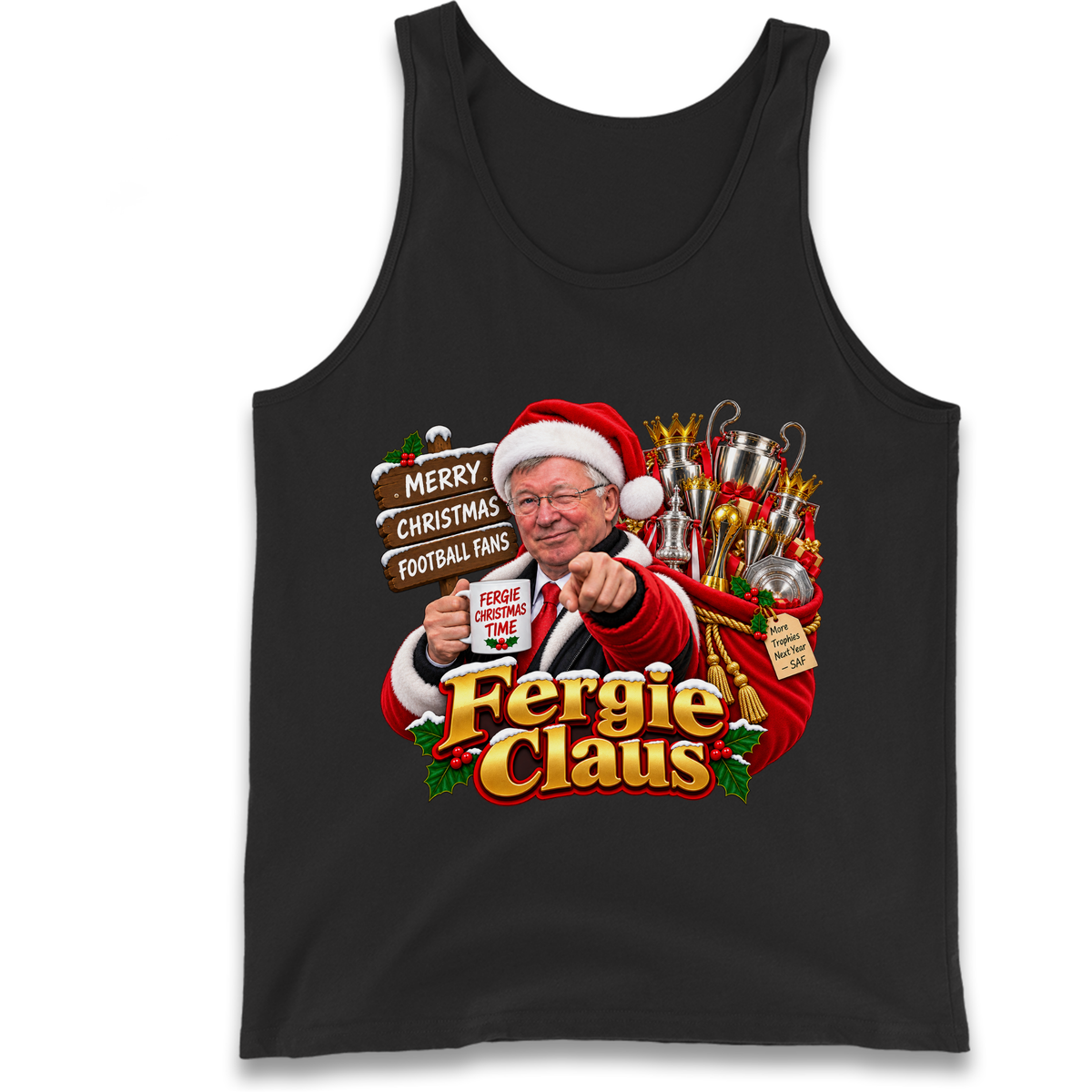 Man United Christmas Tank Top