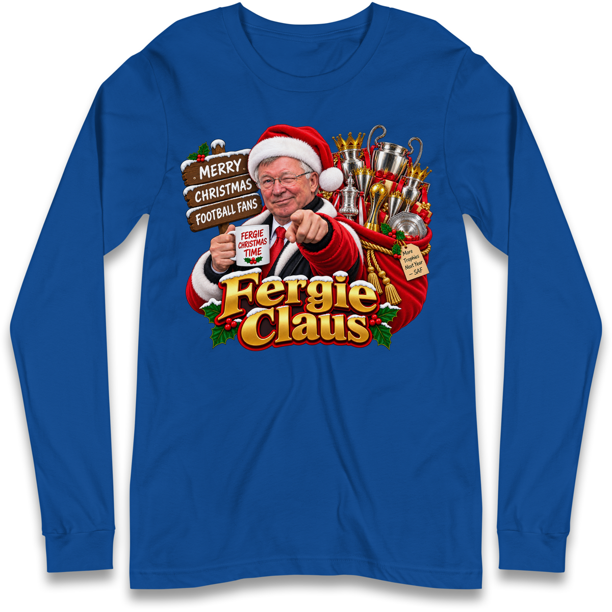 Man United Christmas Long Sleeve T-Shirt