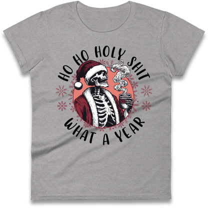 HO HO Holy Santa Ladies T-Shirt