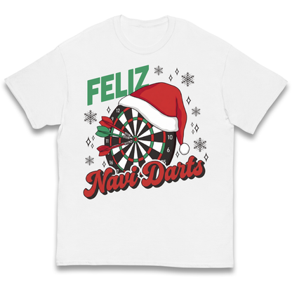 Feliz Navidarts Kids T-Shirt - Festive Darts Design