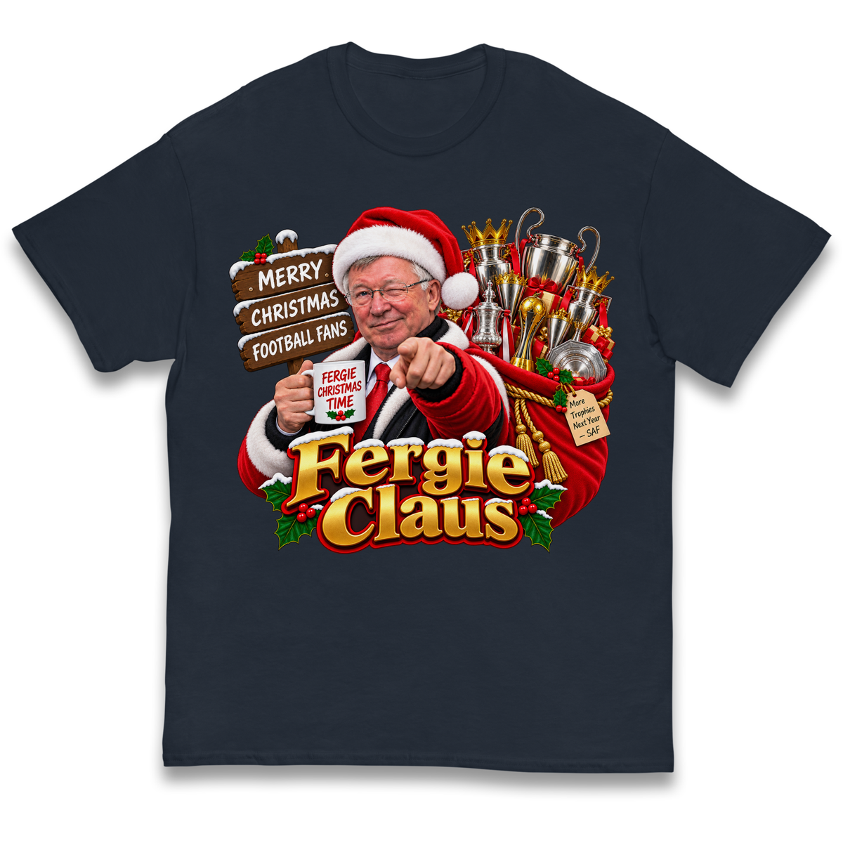 Man United Christmas Kids T-Shirt