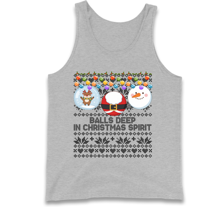 Balls Deep in Christmas Spirit Christmas Jumper Tank Top