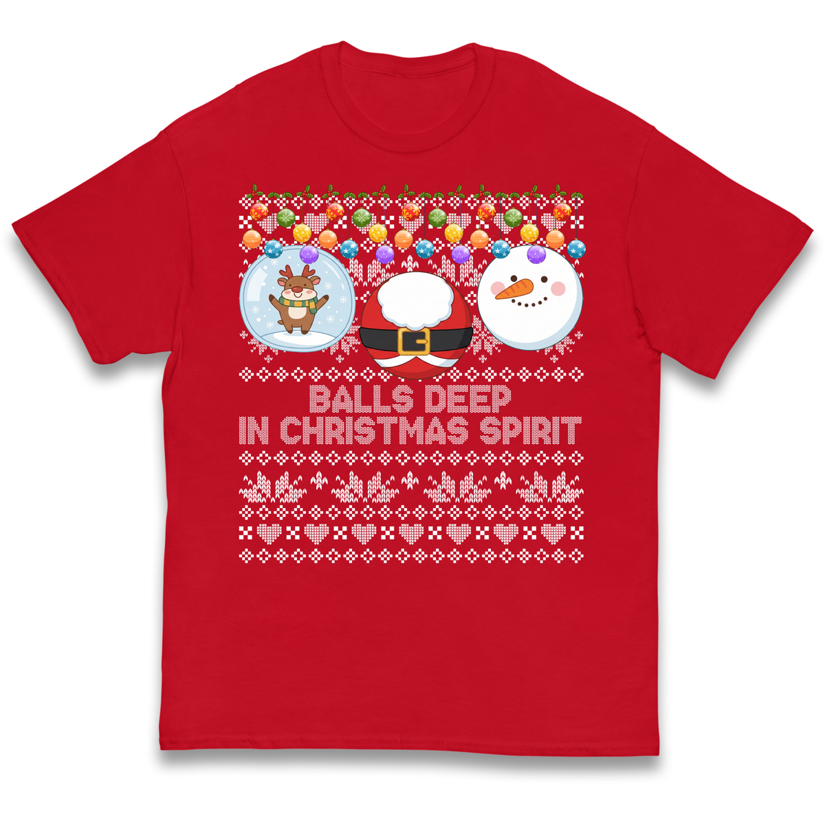 Balls Deep in Christmas Spirit Christmas Jumper Kids T-Shirt