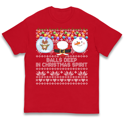 Balls Deep in Christmas Spirit Christmas Jumper Kids T-Shirt