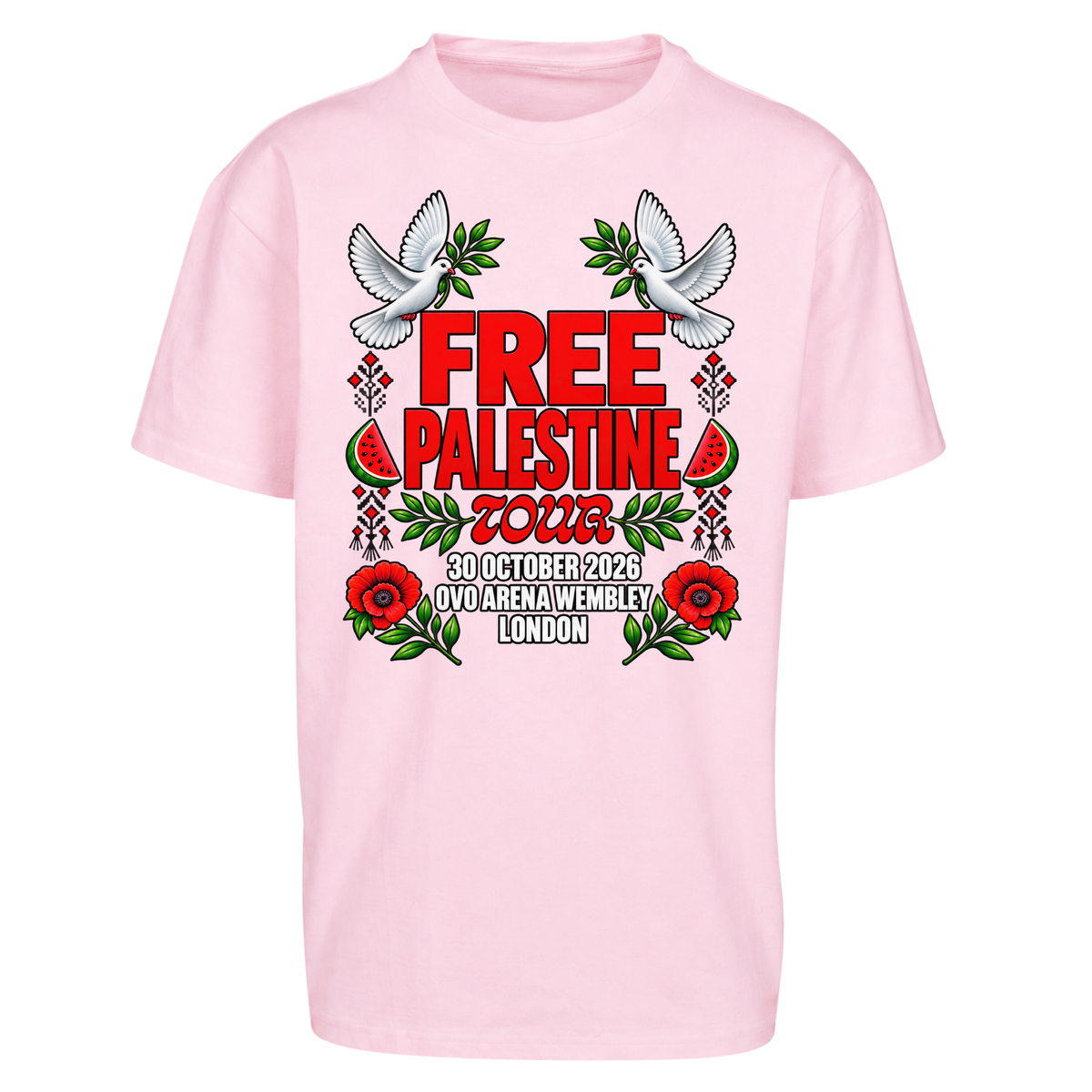 Light Pink Oversized T Shirts