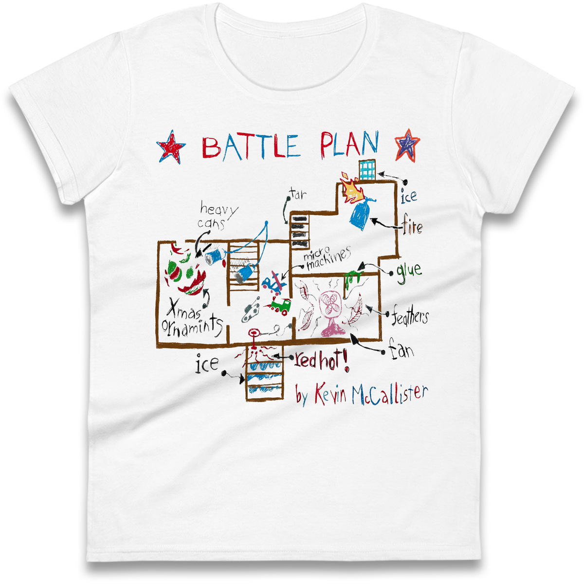 home alone battle plan Ladies T-Shirt