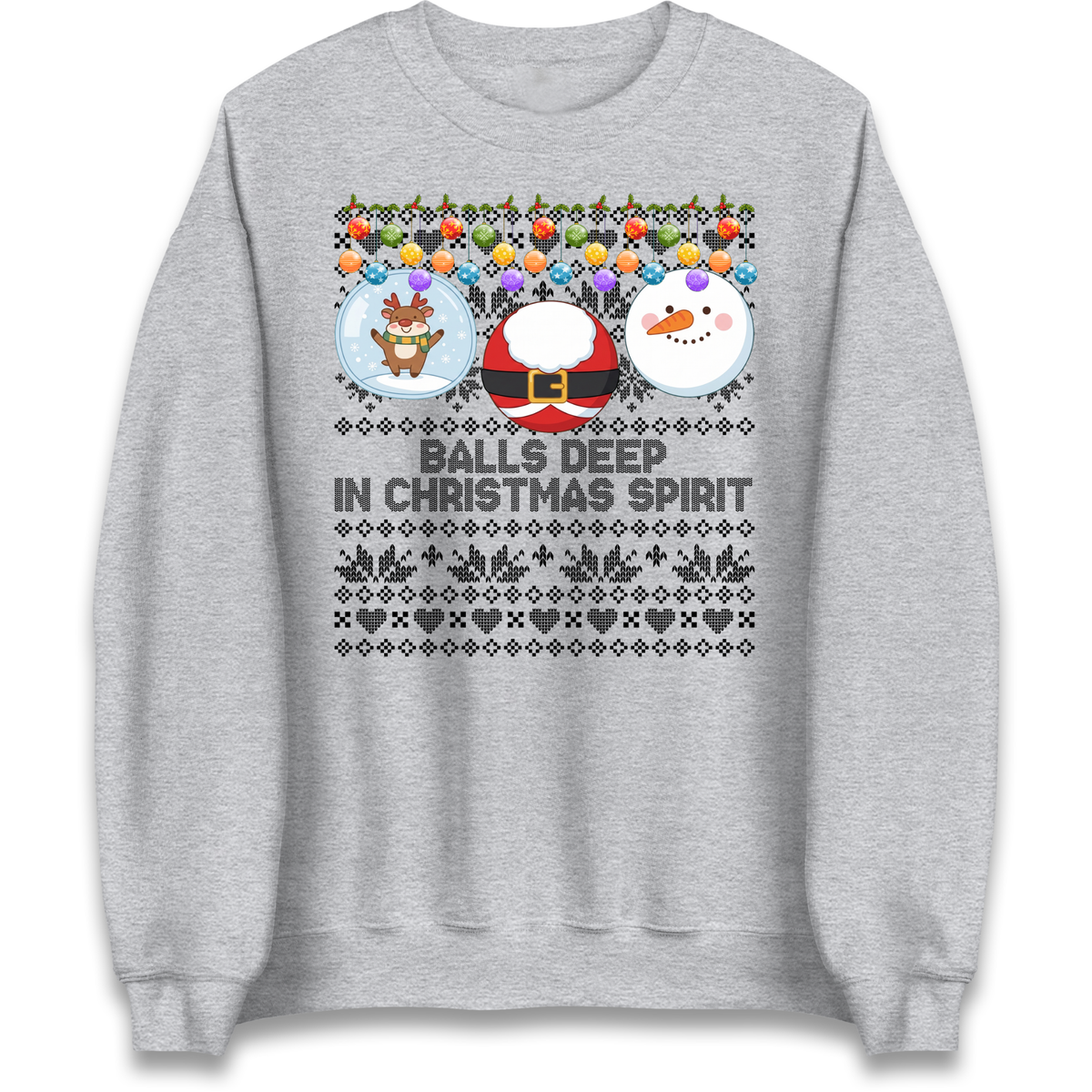 Balls Deep in Christmas Spirit Christmas Jumper Jumper