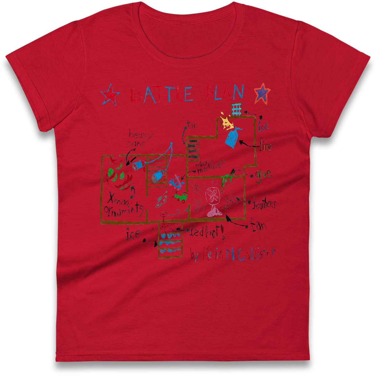 home alone battle plan Ladies T-Shirt
