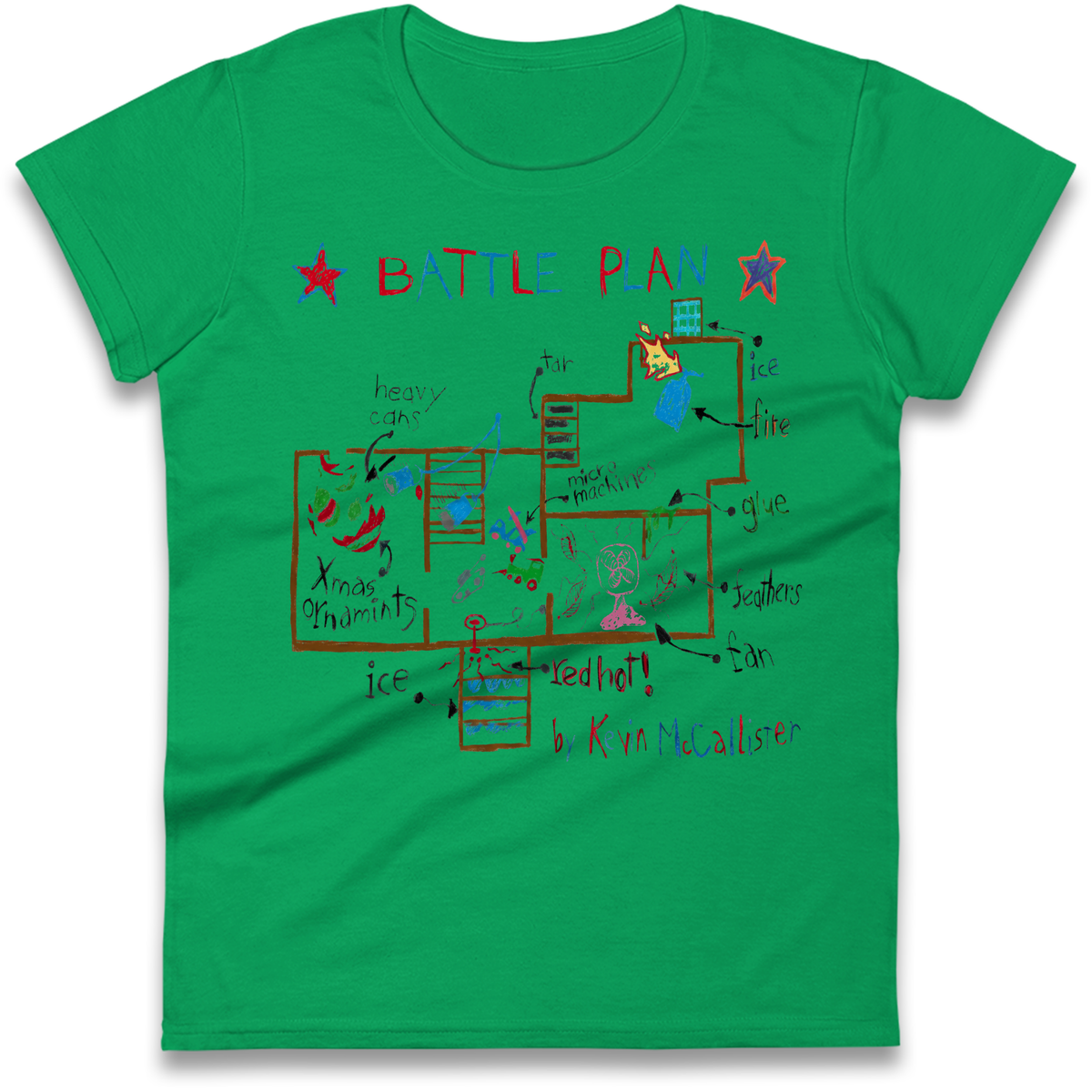 home alone battle plan Ladies T-Shirt