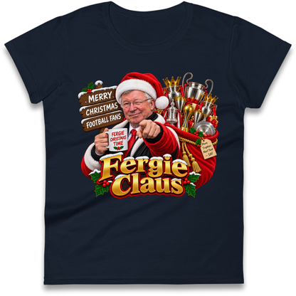 Man United Christmas Ladies T-Shirt